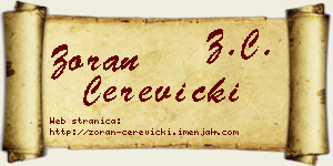 Zoran Čerevicki vizit kartica